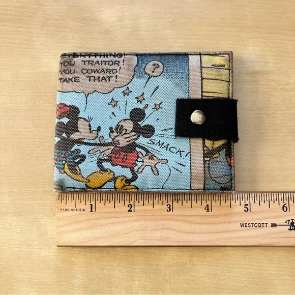 Vintage Disney Comic-Print Mickey Mouse Wallet – Light Blue - Picture 2 of 8